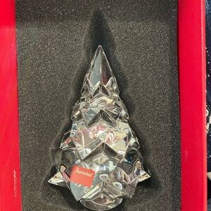 Baccarat Clear Crystal Holiday Tree Figurine